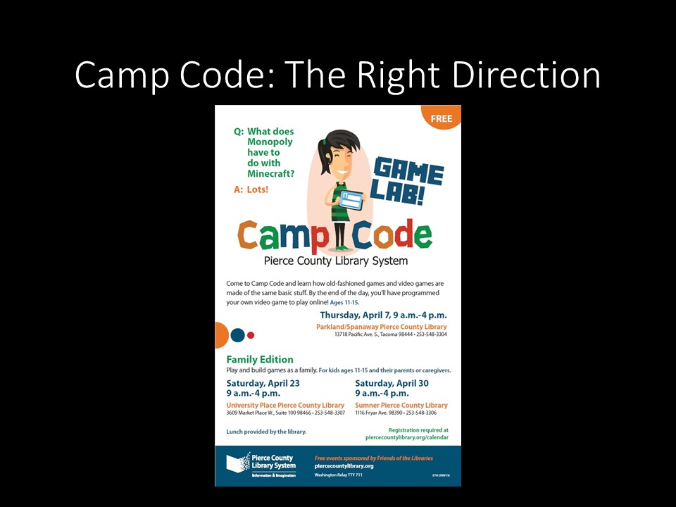 Camp Code from Pierce County Library System